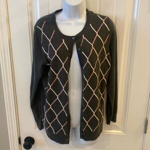 🔥5/$20🔥 CROFT AND BARROW PATTERNED CARDIGAN SWEATER